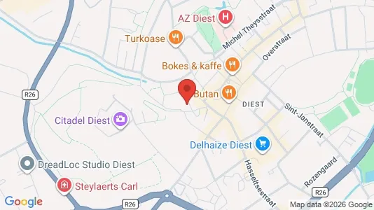 Apartments for rent i Diest - kort over placeringen