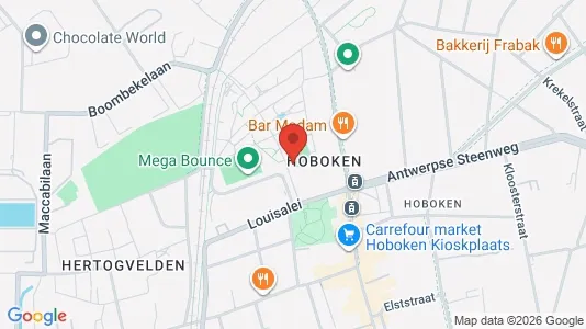 Apartments for rent i Antwerp Hoboken - kort over placeringen