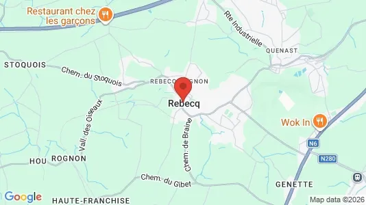 Houses for rent i Rebecq - kort over placeringen