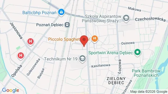 Apartments for rent i Poznań - kort over placeringen