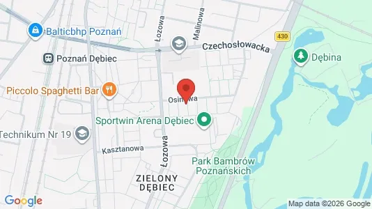 Apartments for rent i Poznań - kort over placeringen