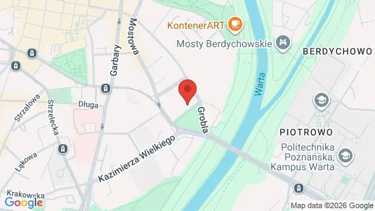 Apartments for rent i Poznań - kort over placeringen