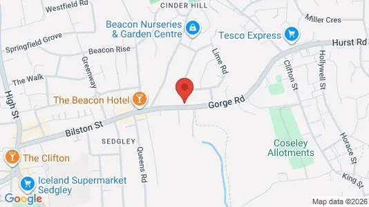 Apartments for rent i Dudley - West Midlands - kort over placeringen