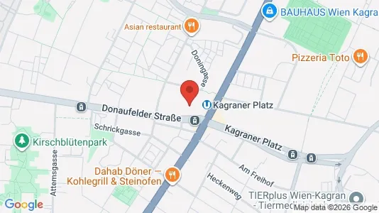 Apartments for rent i Vienna Donaustadt - kort over placeringen
