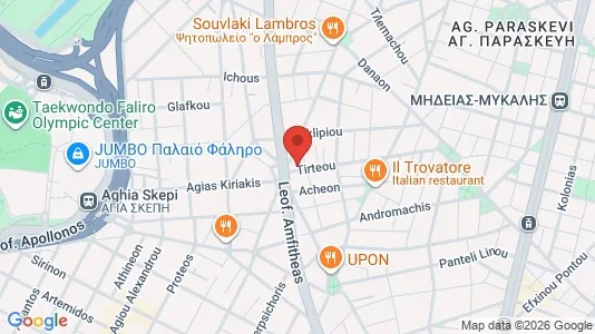 Apartments for rent i Palaio Faliro - kort over placeringen