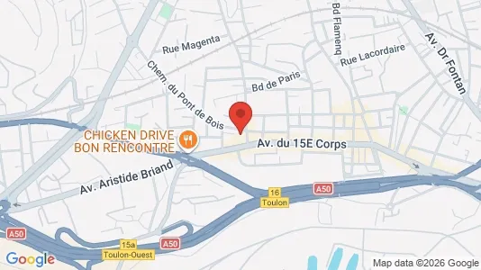 Apartments for rent i Toulon - kort over placeringen