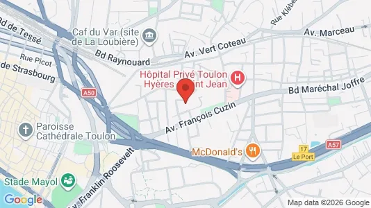 Apartments for rent i Toulon - kort over placeringen