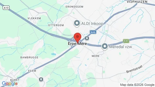 Apartments for rent i Erpe-Mere - kort over placeringen