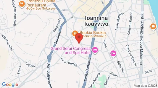 Apartments for rent i Ioannina - kort over placeringen