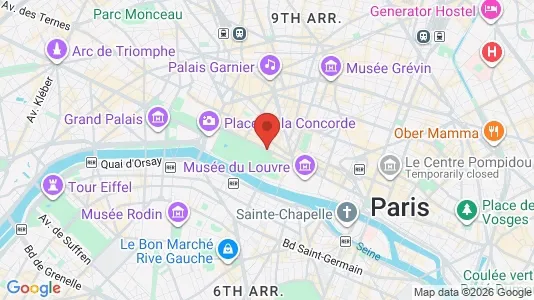 Apartments for rent i Paris 1er arrondissement - kort over placeringen