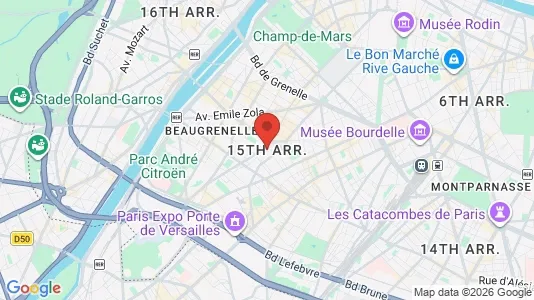 Apartments for rent i Paris 15ème arrondissement - kort over placeringen