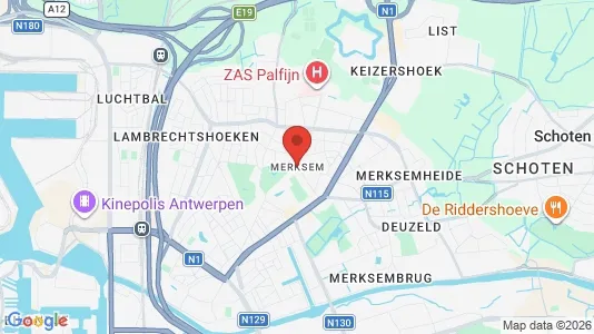 Apartments for rent i Antwerp Merksem - kort over placeringen