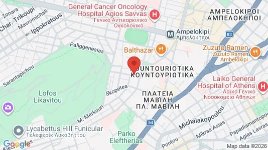 Apartments for rent i Athens Ampelokipoi - kort over placeringen