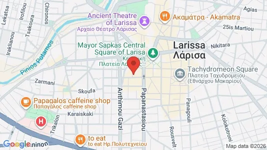 Apartments for rent i Larissa - kort over placeringen