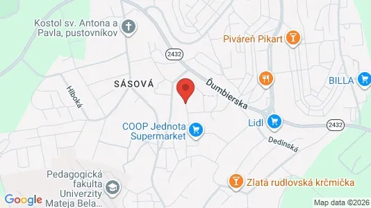 Apartments for rent i Banská Bystrica - kort over placeringen