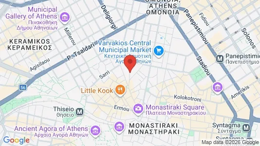 Apartments for rent i Athens Monastiraki - kort over placeringen