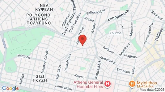 Apartments for rent i Athens Gyzi - kort over placeringen