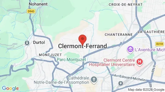 Houses for rent i Clermont-Ferrand - kort over placeringen