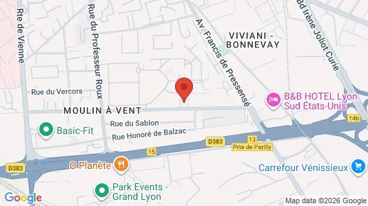Apartments for rent i Lyon - kort over placeringen