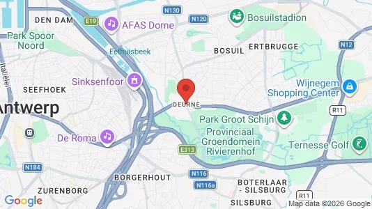 Apartments for rent i Antwerp Deurne - kort over placeringen