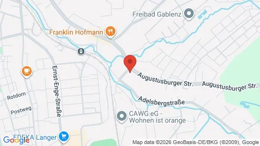 Apartments for rent i Chemnitz - kort over placeringen