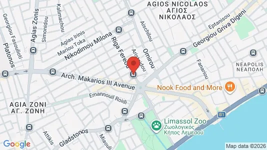 Apartments for rent i Limassol - kort over placeringen