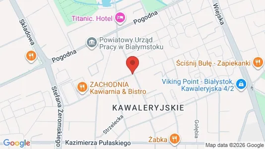 Apartments for rent i Białystok - kort over placeringen