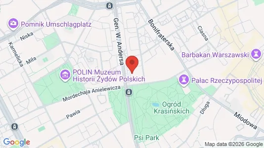 Apartments for rent i Warszawa Śródmieście - kort over placeringen
