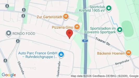 Apartments for rent i Krefeld - kort over placeringen