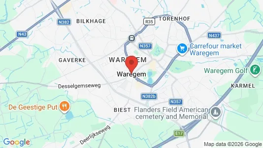 Houses for rent i Waregem - kort over placeringen