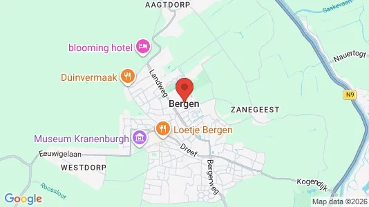 Houses for rent i Bergen (NH.) - kort over placeringen