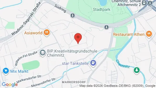 Apartments for rent i Chemnitz - kort over placeringen