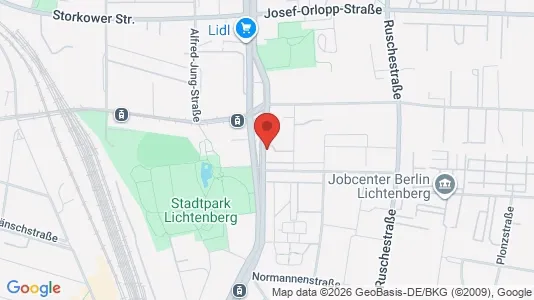 Apartments for rent i Berlin Lichtenberg - kort over placeringen