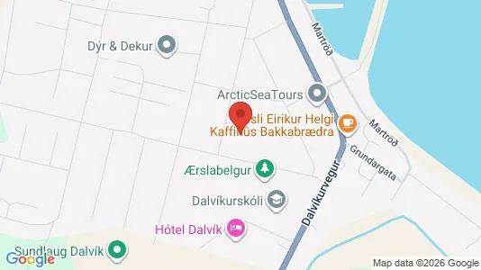 Apartments for rent i Dalvík - kort over placeringen