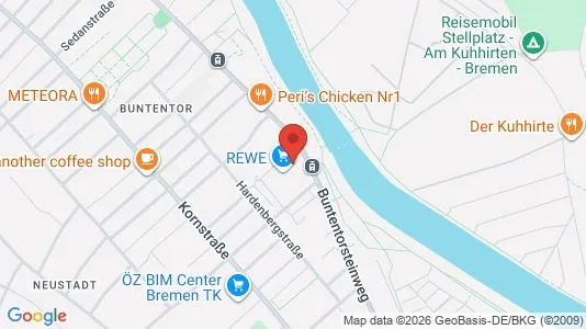 Apartments for rent i Bremen - kort over placeringen