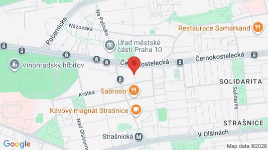 Apartments for rent i Prague 10 - kort over placeringen