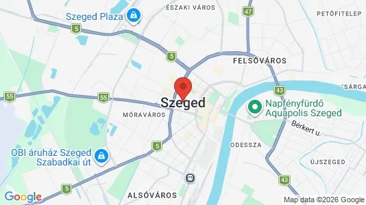 Houses for rent i Szegedi - kort over placeringen