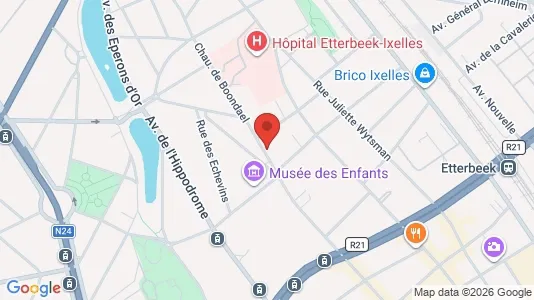 Apartments for rent i Brussels Elsene - kort over placeringen