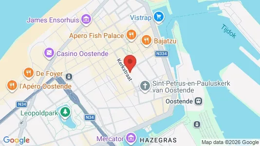 Apartments for rent i Oostende - kort over placeringen