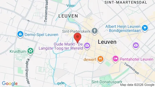 Apartments for rent i Leuven - kort over placeringen