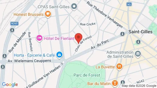 Apartments for rent i Brussels Vorst - kort over placeringen