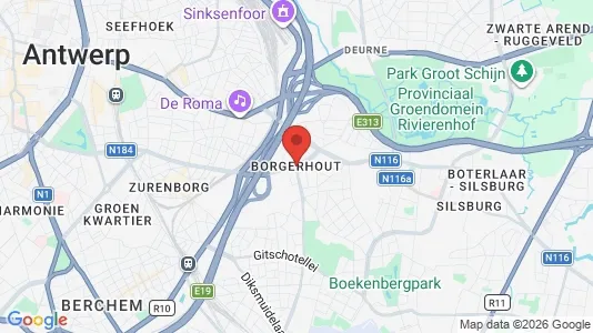Houses for rent i Antwerp Borgerhout - kort over placeringen