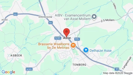 Houses for rent i Asse - kort over placeringen