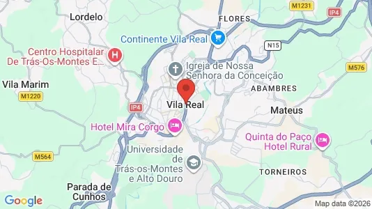 Apartments for rent i Vila Real - kort over placeringen