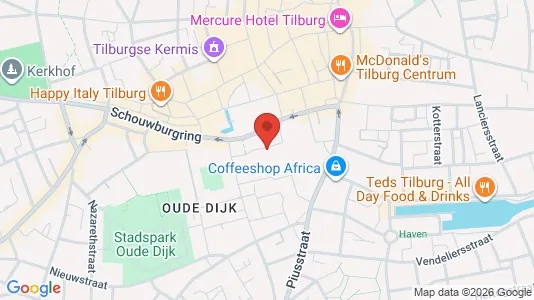 Apartments for rent i Tilburg - kort over placeringen