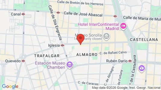 Apartments for rent i Madrid Chamberí - kort over placeringen