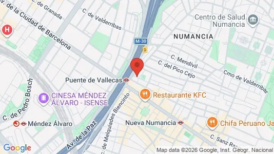 Apartments for rent i Madrid Puente de Vallecas - kort over placeringen