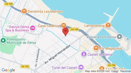 Apartments for rent i Dénia - kort over placeringen