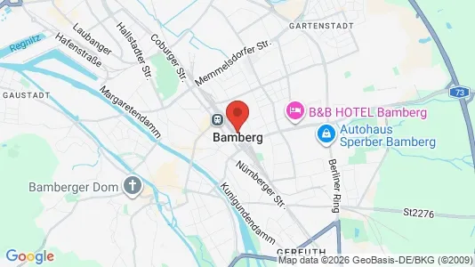 Apartments for rent i Bamberg - kort over placeringen