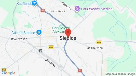 Apartments for rent i Siedlce - kort over placeringen